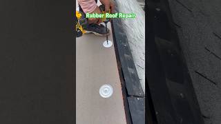 EPDM Rubber Roof Repair  Curb Mounted Skylight installation  Your Boston Roofer roof flatroof [upl. by Oisorbma]