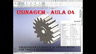 SolidWorks  Aula 04  Engrenagem Cilíndrica de Dentes Retos com Equações [upl. by Yorke636]