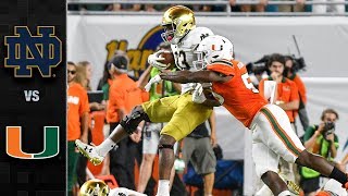 Notre Dame vs Miami Football Highlights 2017 [upl. by Ellinnet]