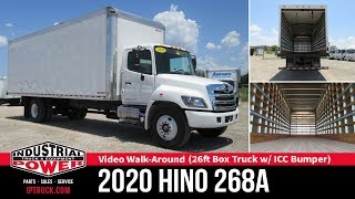 2020 HINO 268A 26ft Box Truck w ICC Bumper  Delivery Van [upl. by Nylhtac]