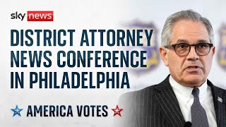 US election latest District Attorney Larry Krasner holds news conference on US election [upl. by Carrel]