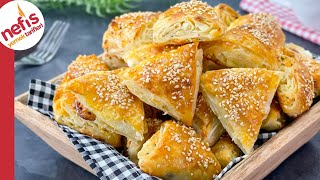 SADECE 3 YUFKAYLA 👌🏻 5 Dakikada Fırına Atmalık Üçgen Börek 😋 [upl. by Katrine135]