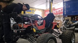 Karosseriearbeit am 600ccm Eigenbau Jeep [upl. by Mobley]