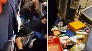 At least 27 hurt in turbulent Aeroflot flight [upl. by Aniuqaoj]