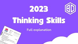 2023 Selective High School Placement Test  Thinking Skills Full Explanation [upl. by Deryl182]