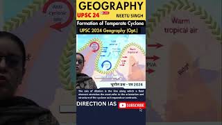 Formation of Temperate Cyclone  UPSC Geography Paper  I 2024 optionalgeography directionias [upl. by Zumwalt]