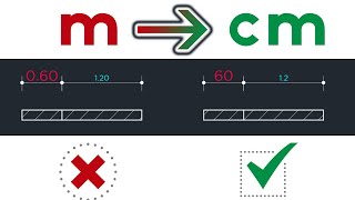 coter sur autocad en mètre centimètre [upl. by Karlin]