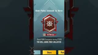 New 35 Pubg Season Is Here  You Will Same Collected  bgmi shorts viral collectiom [upl. by Brenda]