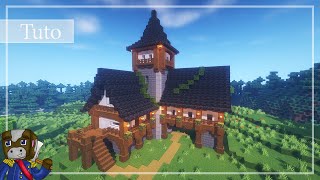 Minecraft  Comment construire une Grande Maison de Maître Médiévale Réaliste  Tutoriel Facile 2 [upl. by Harrie]