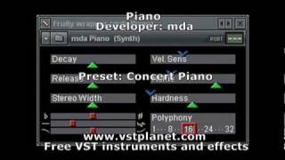 mda Piano  Free VST piano  vstplanetcom [upl. by Haletky]