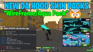 NEW DA HOOD SKIN PACKSWIRE FRAMEAQUA 🤯📈 [upl. by Zitvaa43]