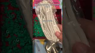 Making Christmas Bead Confetti Part 1 shorts christmas smallbuisness [upl. by Brozak]