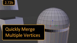 Blender Tutorial  Quickly Merge Multiple Vertices 272b [upl. by Llertal]