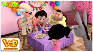 Vir The Robot Boy  Hindi Cartoon For Kids  Vir ka birthday  Animated Series Wow Kidz [upl. by Nomra]