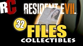 Resident Evil 7  All 32 File Locations Collectibles The Devil is in the Details Achievement [upl. by Kleon]