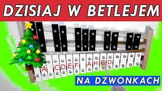 DZISIAJ W BETLEJEM  kolęda na dzwonkach🎄🎶 CYMBAŁKI TUTORIAL [upl. by Nomzaj]