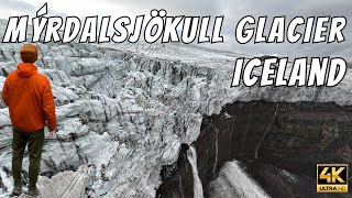 Mýrdalsjökull Glacier Hike from Þakgil Campground  Southeastern Iceland Cinematic Drone Footage [upl. by Langill]