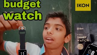 budget watch  iKon ikw22 smart watch unboxing amp review [upl. by Aicelef126]