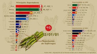 Principales Exportadores de Espárragos en el Mundo [upl. by Adey10]