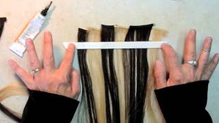 EASY HOW TO MAKE A SEAMLESS TAPEIN HAIR EXTENSION By wwwHairweftingtapecom [upl. by Isyak143]