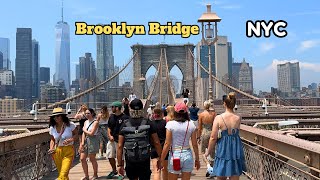 Brooklyn Bridge Stroll Walk Across NYCs Iconic Landmark walking travel newyork [upl. by Joleen]