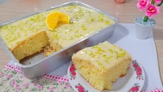 BOLO DE LARANJA FOFINHO COM COBERTURA DE LEITE CONDENSADO  BOLO DE LIQUIDIFICADOR [upl. by Virginie]