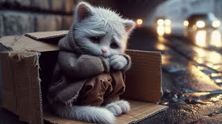 The Sad Life of a Homeless Cat cat cutecat catlover kitten ai [upl. by Porter520]