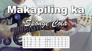 MAKAPILING KA  SPONGE COLA  TABS AND CHORDS TUTORIAL [upl. by Tal103]