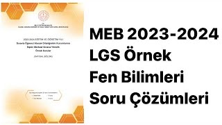 MEB 20232024 NİSAN AYI LGS ÖRNEK FEN BİLİMLERİ SORULARI [upl. by Garold249]