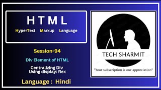 Centralizing Div in HTML Using display flex for Centering Horizontal and Vertical Session94 [upl. by Ferrel]