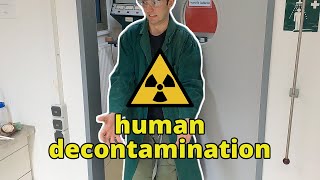 How to decontaminate a radioactive person  nuclear chemistry [upl. by Elhsa662]