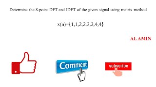 06 8 point DFT amp IDFT Calculation of Example xn 11223344using matrix method  DFT [upl. by Anat]