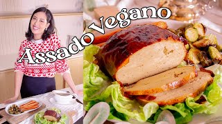 Assado Vegano de Seitan Receita Vegana para a sua Ceia [upl. by Arodaeht]