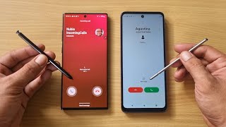 Motorola G Stylus VS Samsung GN10 incomingcall with spen [upl. by Ydaj504]