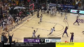 Furman vs Chattanooga CRAZY Ending  2022 College Basketball [upl. by Alister540]