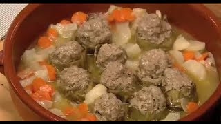 RECETA DE ALCACHOFAS RELLENAS DE CARNE  COCINA ANDALUSI [upl. by Meuse]