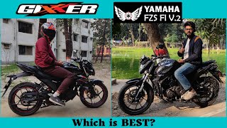 Gixxer Monotone VS Yamaha FZs Fi V2  কোনটি সেরা  Suzuki VS Yamaha [upl. by Aerdua]