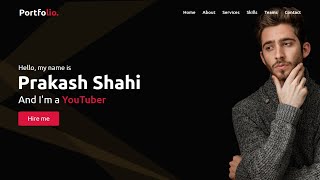 Complete Responsive Personal Portfolio Website using HTML CSS amp JavaScript [upl. by Lourie]