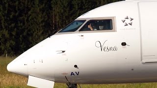 IranAir Airbus A300B4605R A30B evening landing Brnik airport LJULJLJ HD [upl. by Nyrraf]