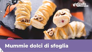 MUMMIE DI HALLOWEEN dolci facili e veloci con pasta sfoglia [upl. by Valentia]