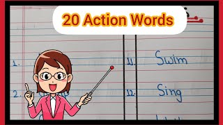 20 Action Words Doing WordsClass 2 Action words Verbs Action words in english क्रिया [upl. by Ahsyt516]