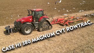 4Kᵁᴴᴰ Case HI 380 Magnum CVT Rowtrac pulling a Väderstad Topdown 400 cultivator in OSR stubble [upl. by Adnohsal]