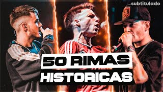 50 RIMAS que MARCARON la HISTORIA en batallas  Subtitulado [upl. by Ani168]