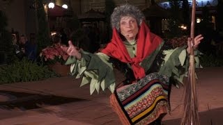 Meet Italys Christmas Witch La Befana at Epcot Holidays Around the World 2015 Walt Disney World [upl. by Fox]