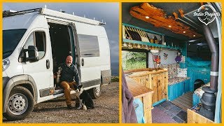 He Built a Rustic Campervan for Him amp His Dogs in 4 Weeks  Van Tour [upl. by Tench]