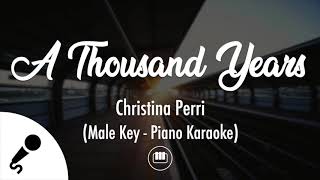 A Thousand Years  Christina Perri Male Key  Piano Karaoke [upl. by Margalo]