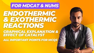 Endothermic Exothermic graphical explanation effect of catalyst amp all important points for MCQs [upl. by Sherburn]