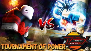 I HOSTED THE DRAGON BALL SUPER TOURNAMENT OF POWER IN ANIME FIGHTING SIMULATOR ROBLOX [upl. by Loram]