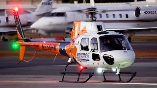 Helicopters action sunset operations AS350Bell206 BK117C2 and more [upl. by Jeffrey]