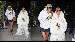 Jada Pinkett Smith Enjoys a Family Night Out for Dinner with Willow and Trey Smith at Giorgio Baldi [upl. by Acisey]